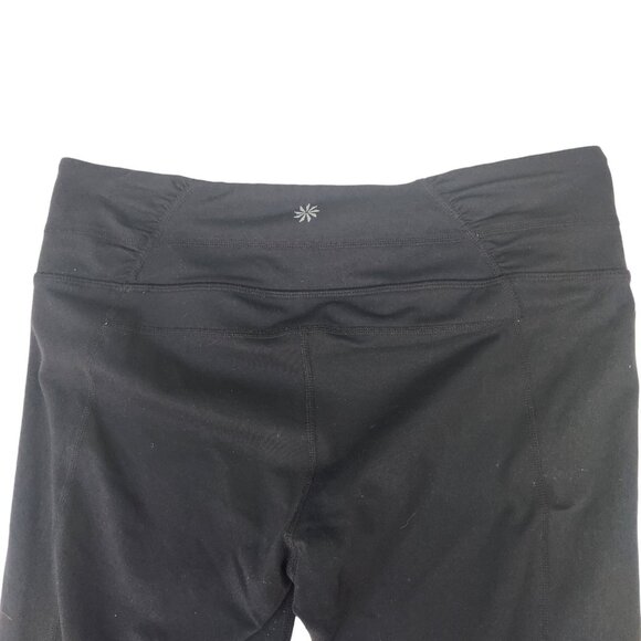 Athleta Leggings Sz Large Balance Black Capri Leggings Ruched - Picture 7 of 8